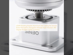 قوس دوار ليدار من الألومنيوم المصبوب بالقالب لوحدة الملاحة والإدراك في الروبوتات الخدمية، دقة عالية، دوران 360 درجة، مسح مستقر